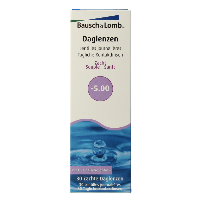Bausch & Lomb Daglenzen -5.00 30 Stuks