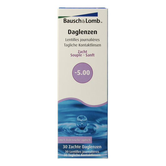 Bausch & Lomb Daglenzen -5.00 30 Stuks