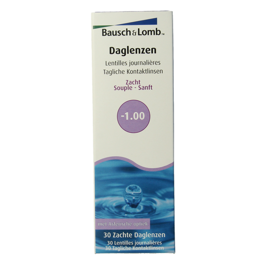 Bausch & Lomb Daglenzen -1.00 30 Stuks