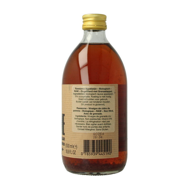 Rawsome Granaatappelazijn with the mother bio 500 Milliliter