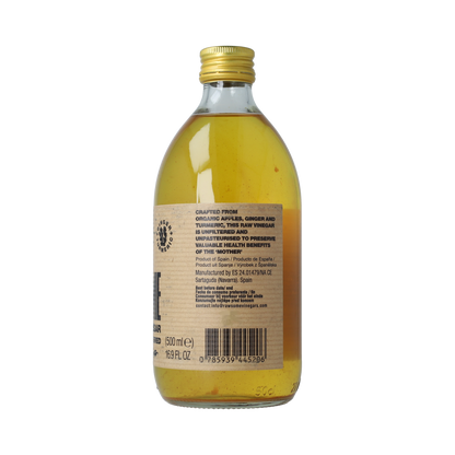 Rawsome Appel cider azijn met gember en kurkuma bio 500.00 Milliliter