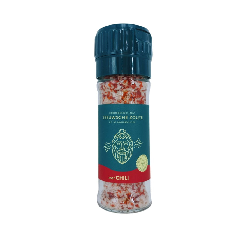Zeeuwsche Zoute Zoutmolen zout met chili 50 Gram