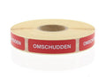 Blockland Strooketiket omschudden rood 44 x 11mm 750.00 Stuks