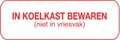 Blockland Strooketiket koelkast bew niet vriesvak 30 x 7mm 1000.00 Stuks