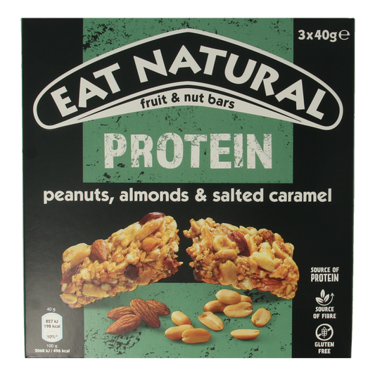 Eat Natural Protein pack caramel & pinda 3 x 40 gram 120 Gram