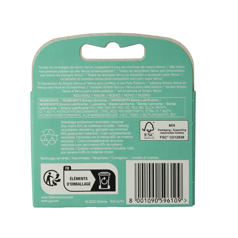 Gillette Venus deluxe sensitive mesjes  3 Stuks