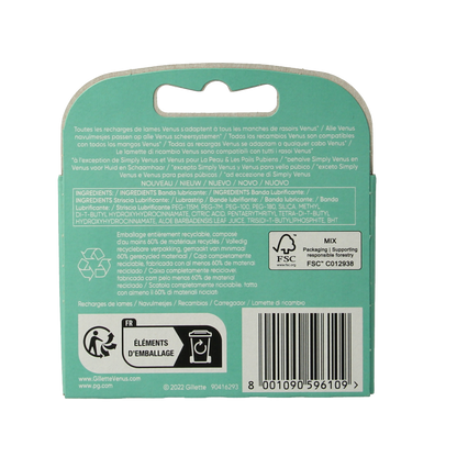 Gillette Venus deluxe sensitive mesjes  3 Stuks