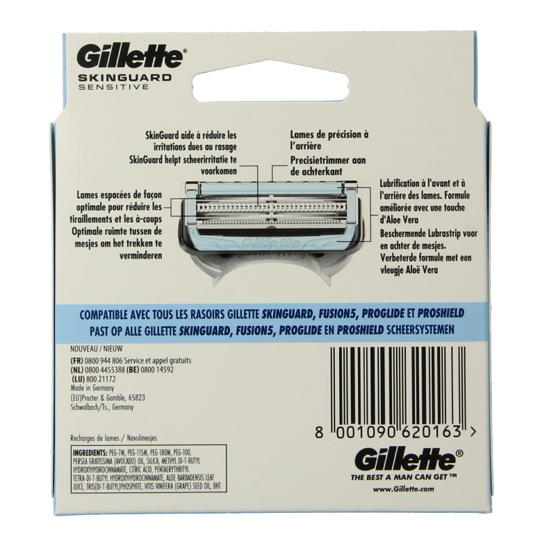 Gillette Skinguard sensitive mesjes 8 Stuks