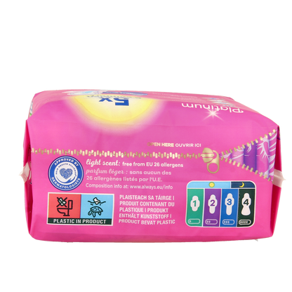 Always Maandverband platinum day & night 8.00 Stuks