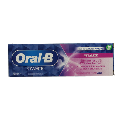 Oral B Tandpasta 3D white vitalize  75.00 Milliliter
