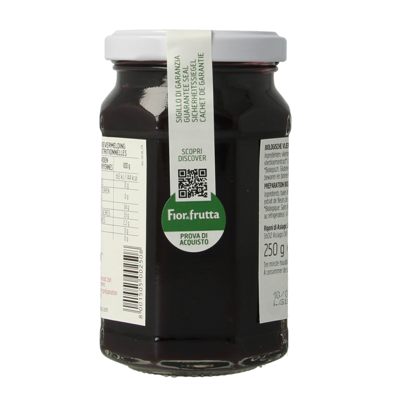 Fiordifrutta Vlierbloesem & vlierbesjam bio 250 Gram