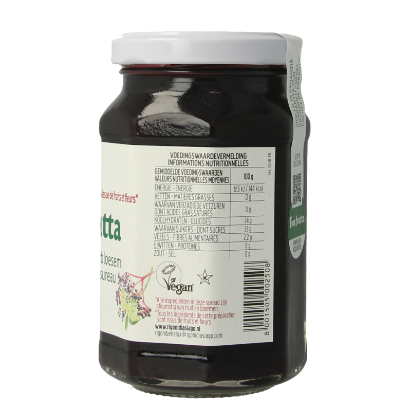 Fiordifrutta Vlierbloesem & vlierbesjam bio 250 Gram