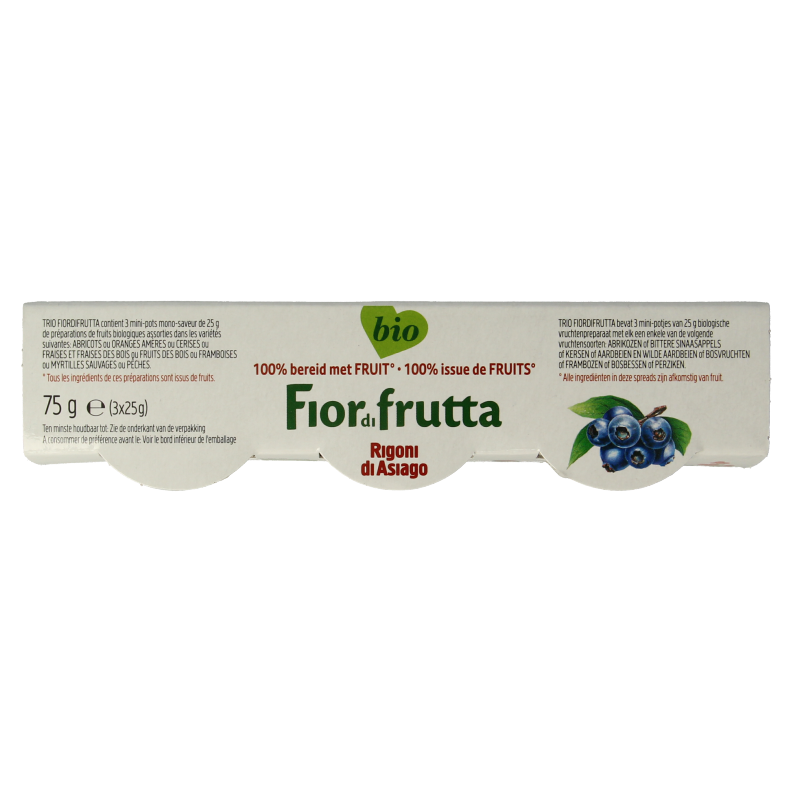 Fiordifrutta Fruitbeleg mix 25 gram bio 75 Gram