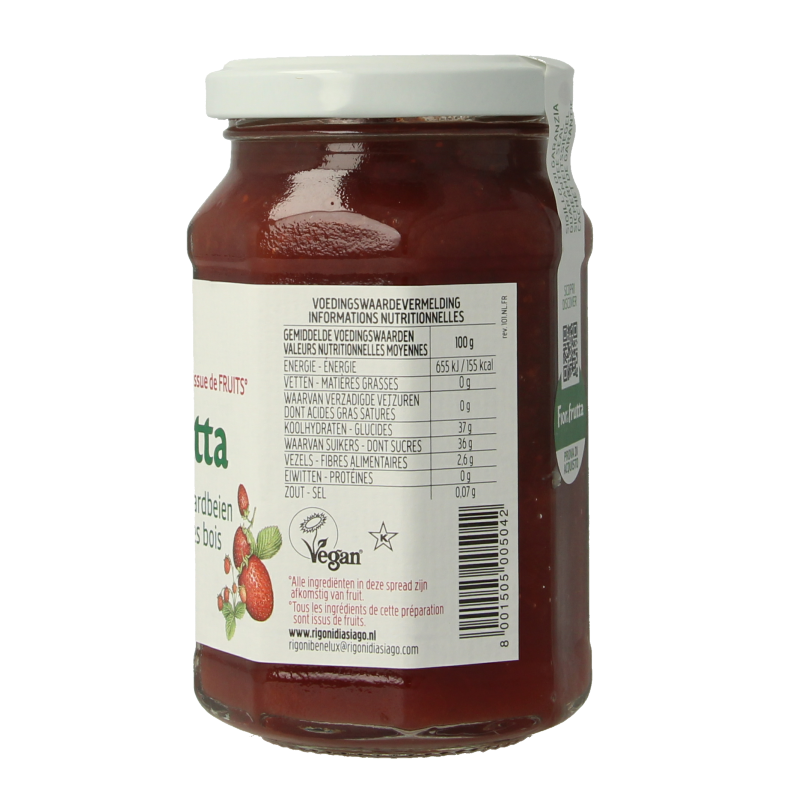 Fiordifrutta Aardbeienjam bio 250 Gram