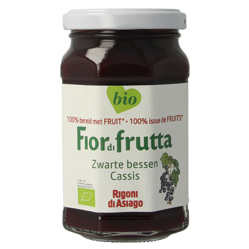 Fiordifrutta Zwarte bessenjam bio 250 Gram