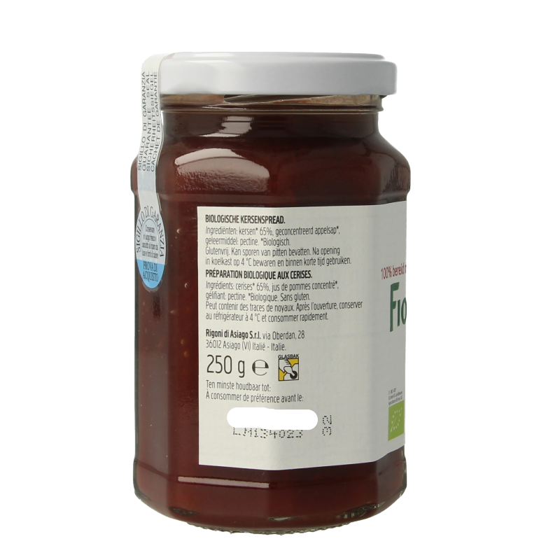 Fiordifrutta Kersenjam bio 250 Gram