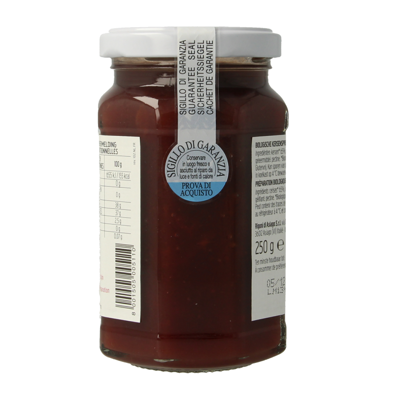 Fiordifrutta Kersenjam bio 250 Gram