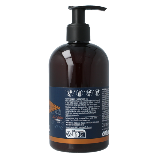 Gillette King c baard en gezichtsreiniger 350.00 Milliliter
