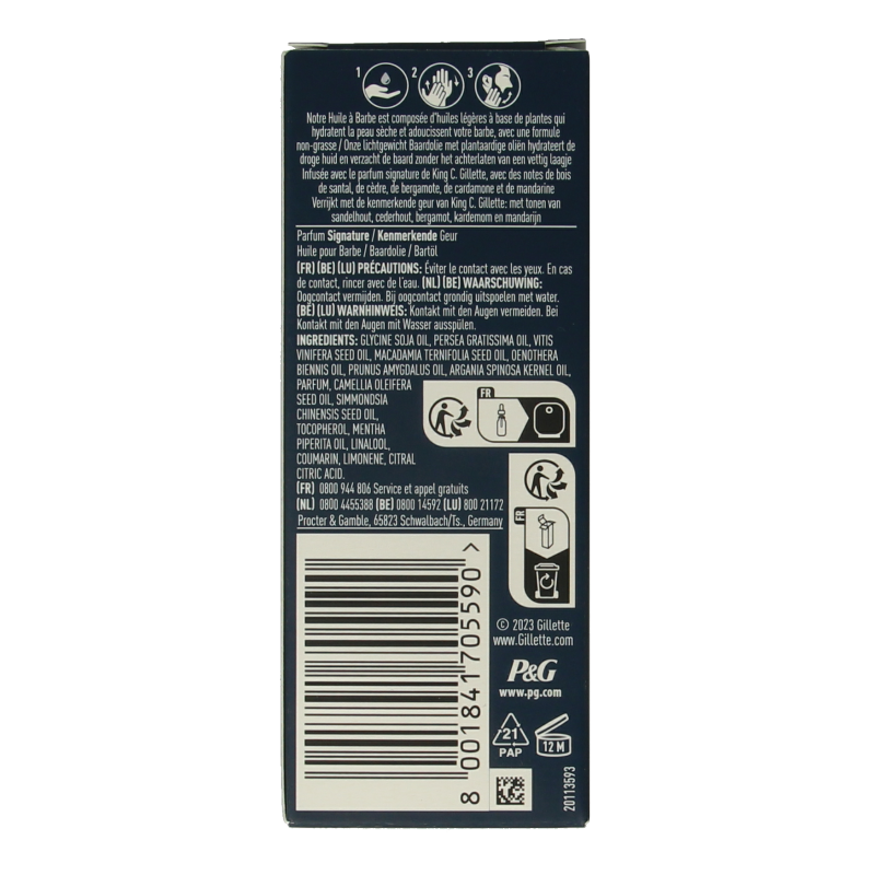 Gillette King c beard oil 30 Milliliter