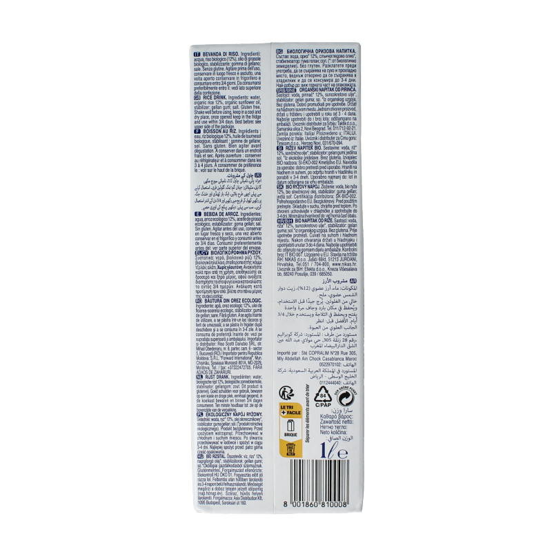 Riso Scotti Rice drink natural bio 1 Liter