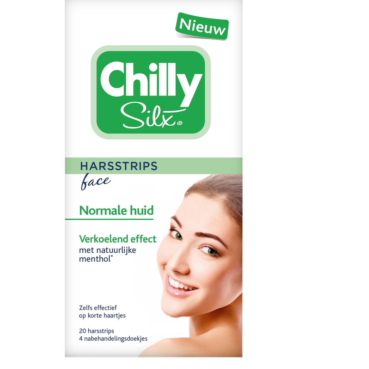 Chilly Silx Harsstrips gezicht normale huid 20 Stuks
