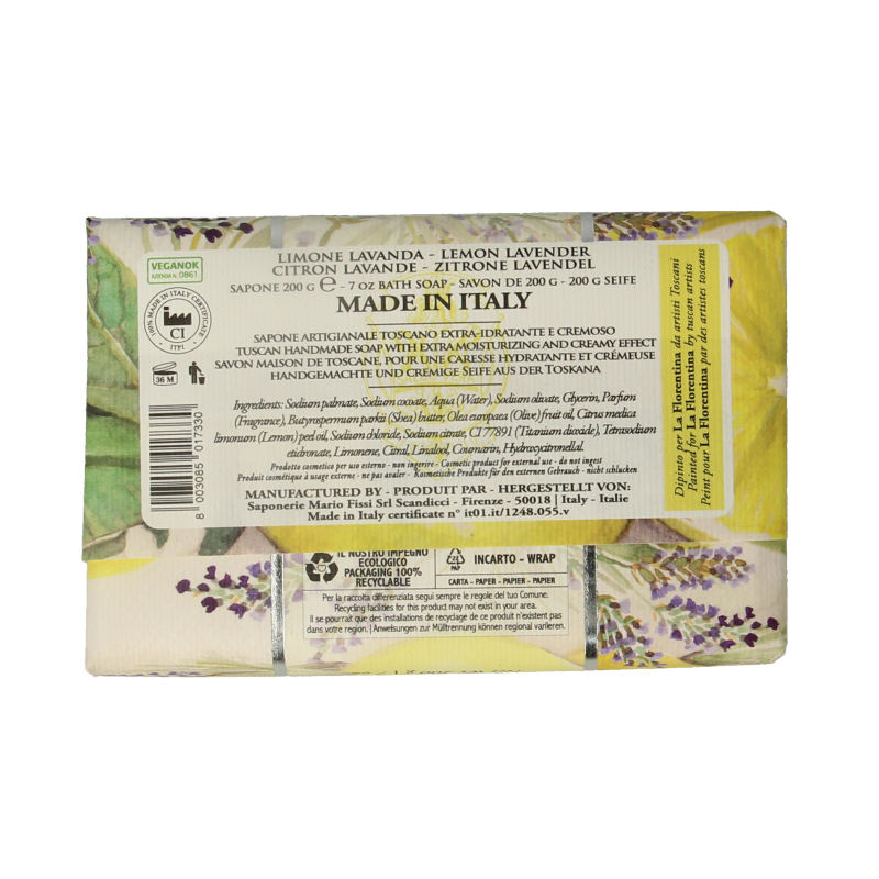 La Florentina Zeep citroen-lavendel  200 Gram