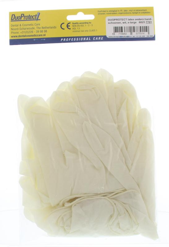 Duoprotect Handschoen latex extra large 10.00 Stuks