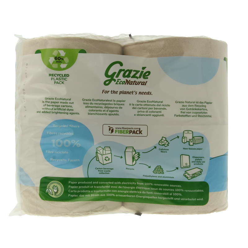 Grazie Natural Toiletpapier 2-laags 8 Stuks