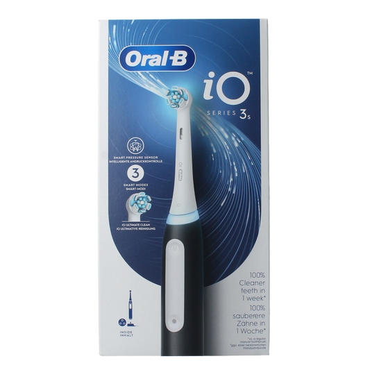 Oral B IO3S matt black elektrische tandenborstel 1 Stuks