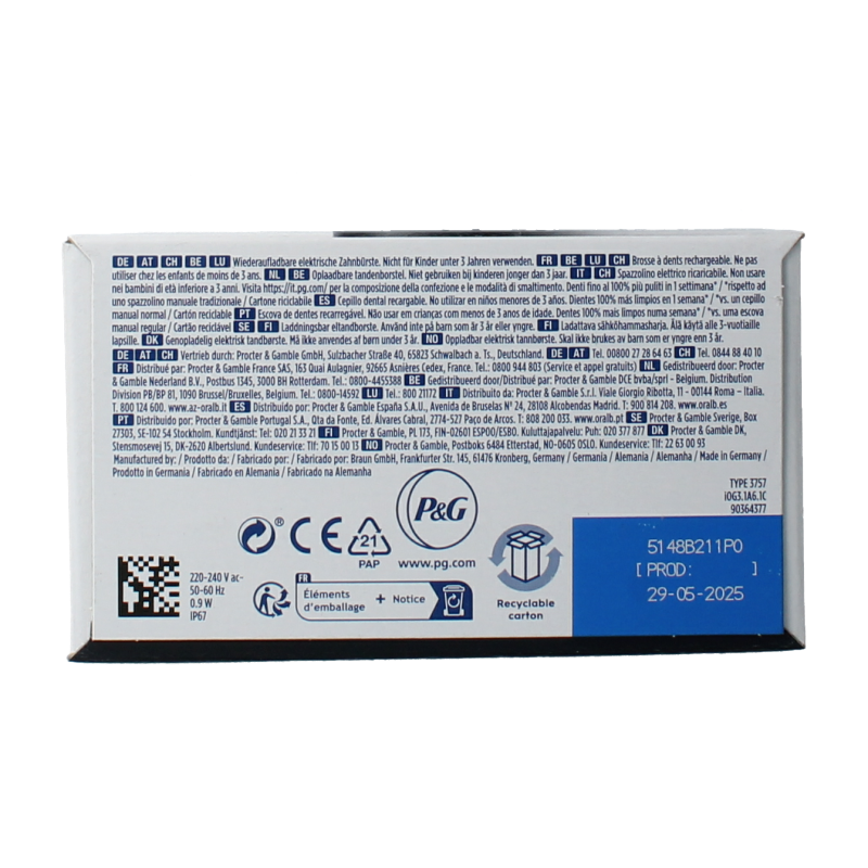 Oral B Elektrische tandenborstel IO3S matt black 1 Stuks