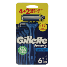 Gillette Sensor 3 comfort wegwerpmesjes 6.00 Stuks