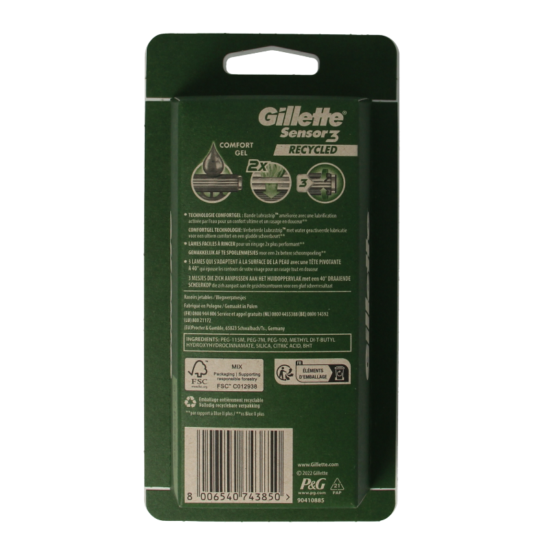 Gillette Sensor3 wegwerpmesjes 6 Stuks