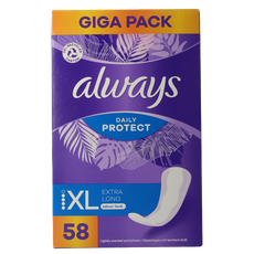 Always Inlegkruisjes daily protection extra long 58 Stuks