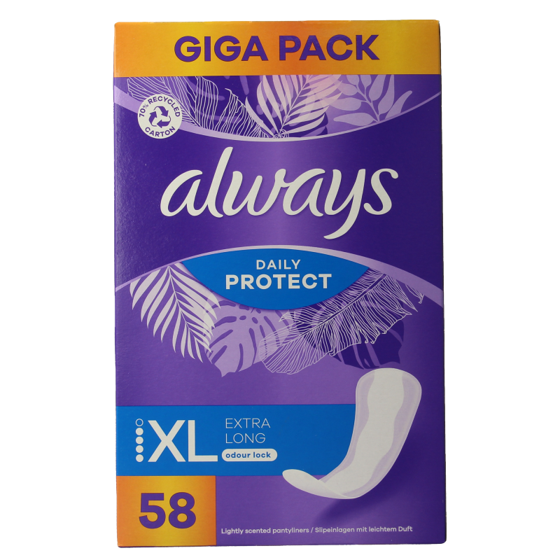 Always Inlegkruisjes daily protection extra long 58 Stuks