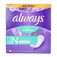 Always Inlegkruisjes daily fresh normaal 58 Stuks