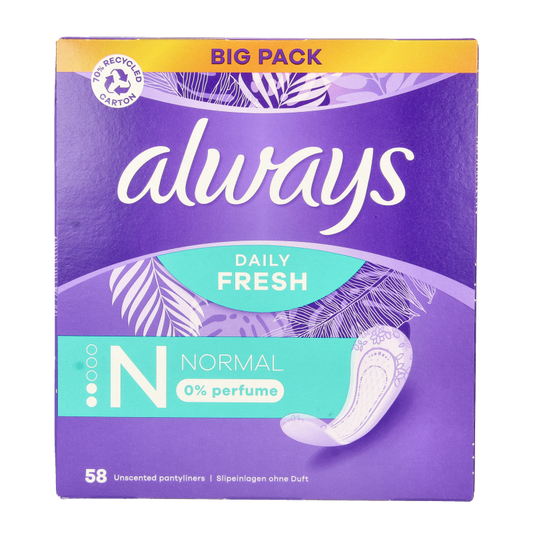 Always Inlegkruisjes daily fresh normaal 58 Stuks