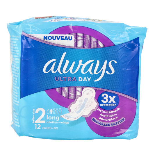 Always Maandverband ultra day long  12 Stuks