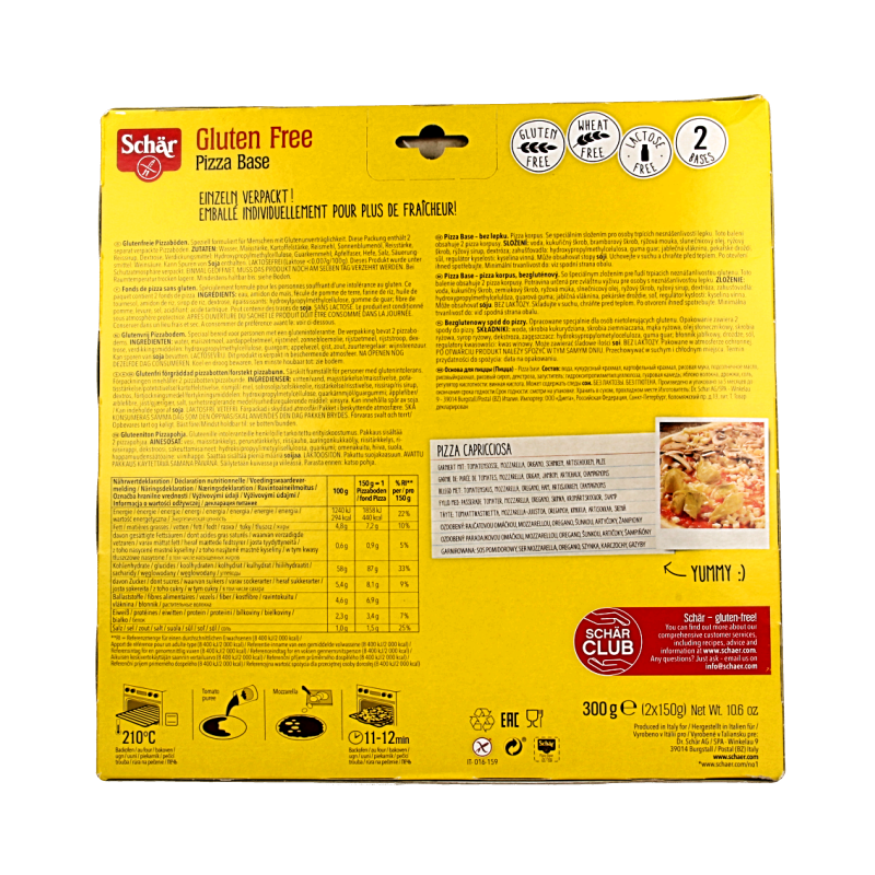 Schar Pizzabodems glutenvrij 2 Stuks