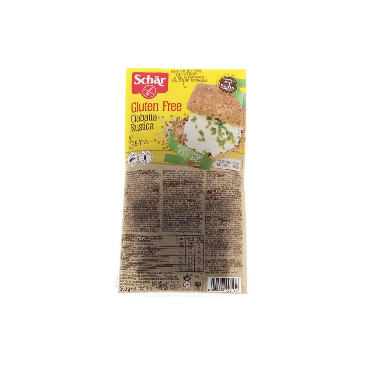 Schar Ciabatta rustica glutenvrij 4 Stuks