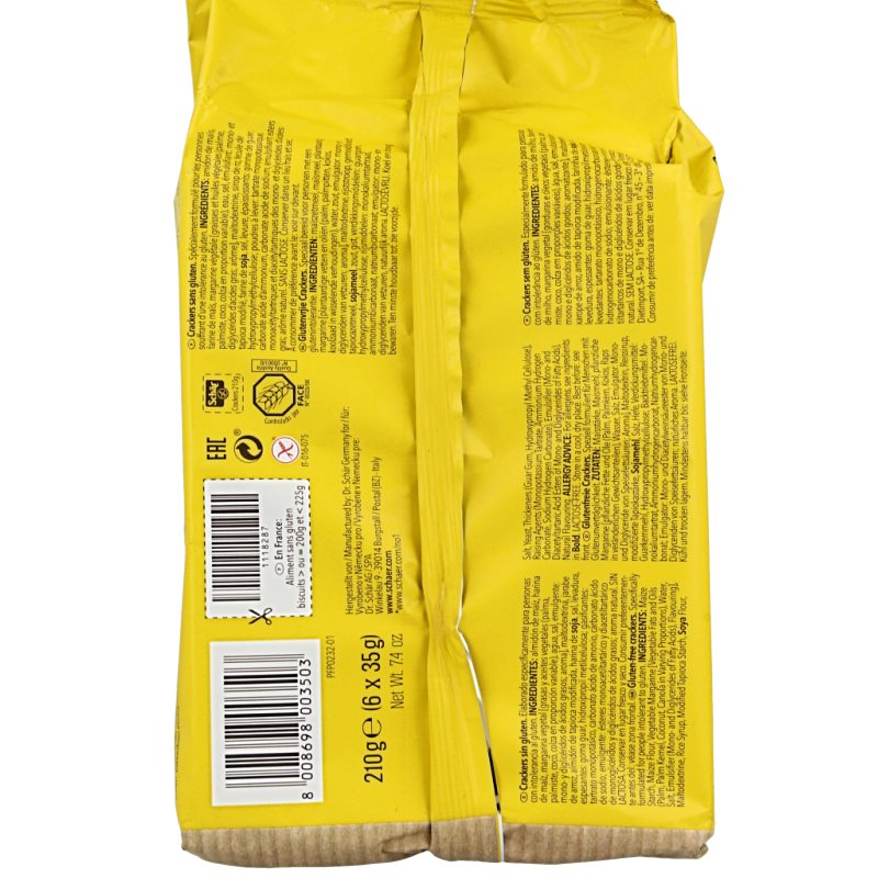 Schar Crackers glutenvrij 210 Gram