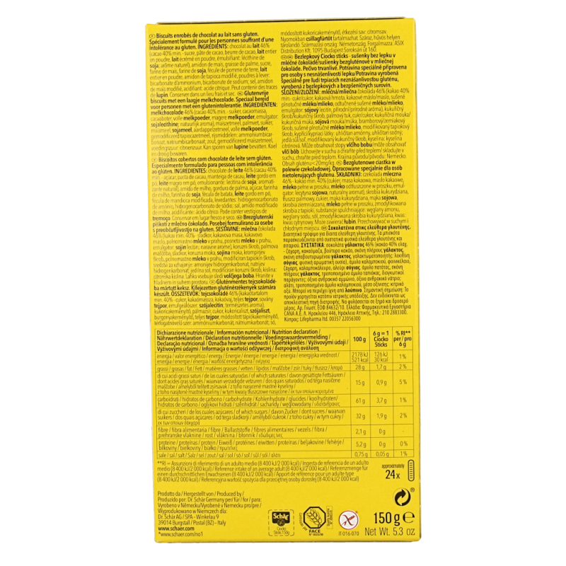 Schar Ciocko sticks glutenvrij 150 Gram