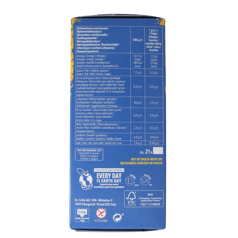 Schar Crispbread glutenvrij 150 Gram