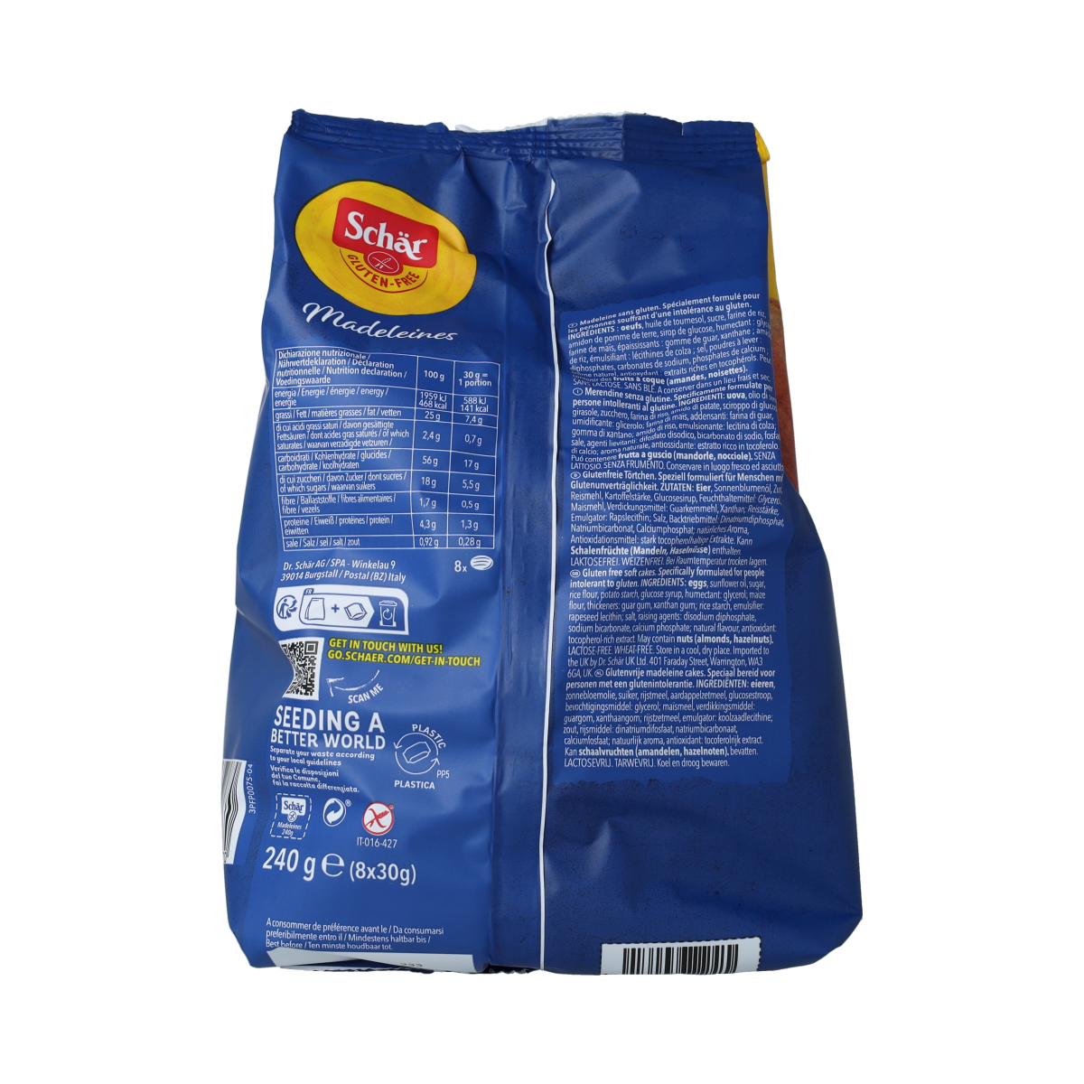 Schar Madeleines classic glutenvrij 240.00 Gram