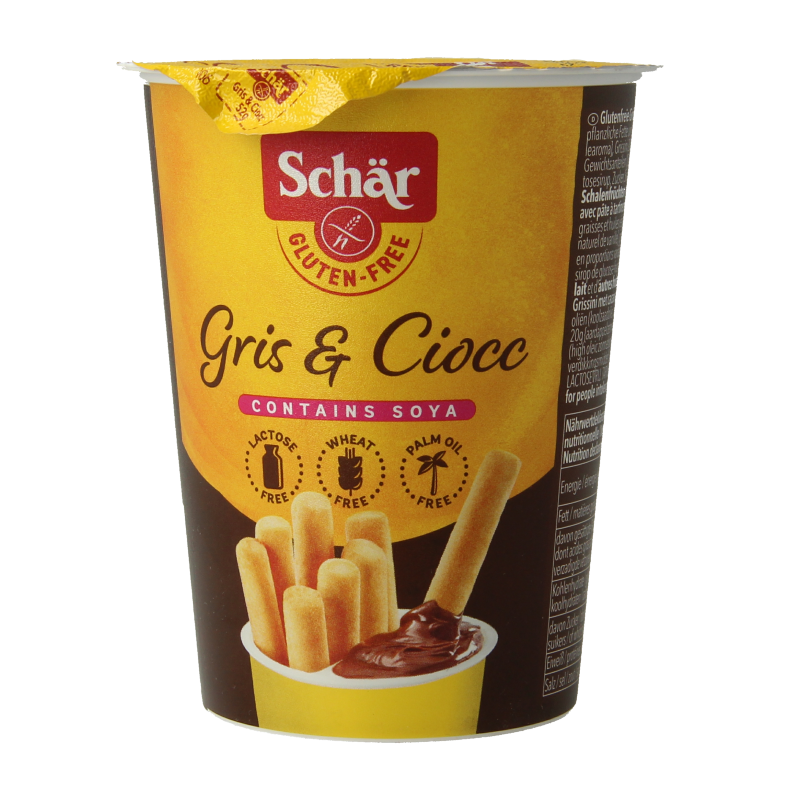 Schar Milly grissini & chocolate sticks glutenvrij 52 Gram