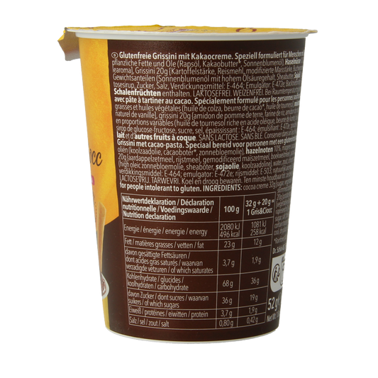 Schar Milly grissini & chocolate sticks glutenvrij 52 Gram