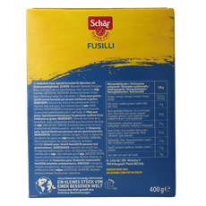 Schar Pasta fusilli glutenvrij 400.00 Gram