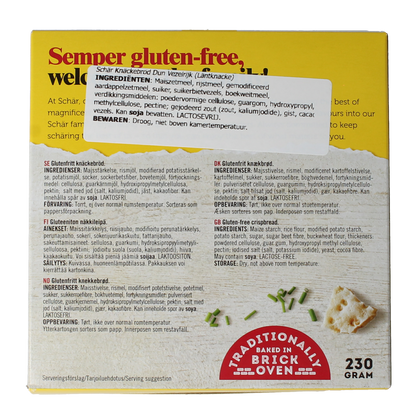 Schar Knackerbrod dun vezelrijk glutenvrij 230.00 Gram