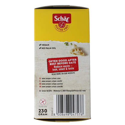 Schar Knackerbrod dun vezelrijk glutenvrij 230.00 Gram