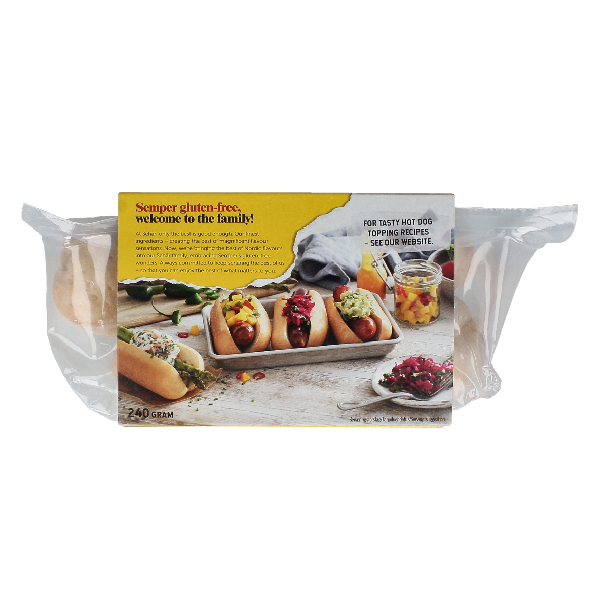 Schar Hotdog broodjes glutenvrij 240.00 Gram