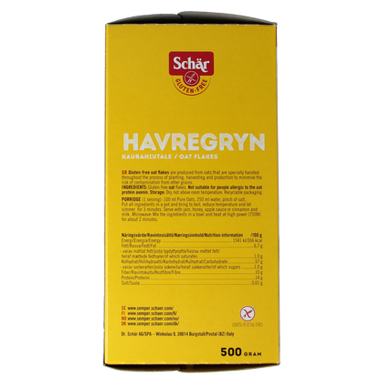 Schar Havervlokken glutenvrij 500.00 Gram